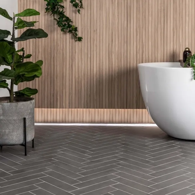 Chatham Dark Grey Matt Brick Wall and Floor Tiles