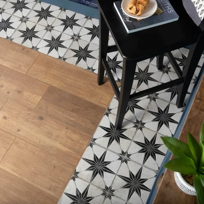 Cinders® Lux Star Noir Layer Tech Pattern Tiles