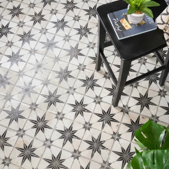 Cinders® Lux Star Noir Layer Tech Pattern Tiles