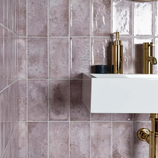 Farringdon Purple Gloss Metro Wall Tiles