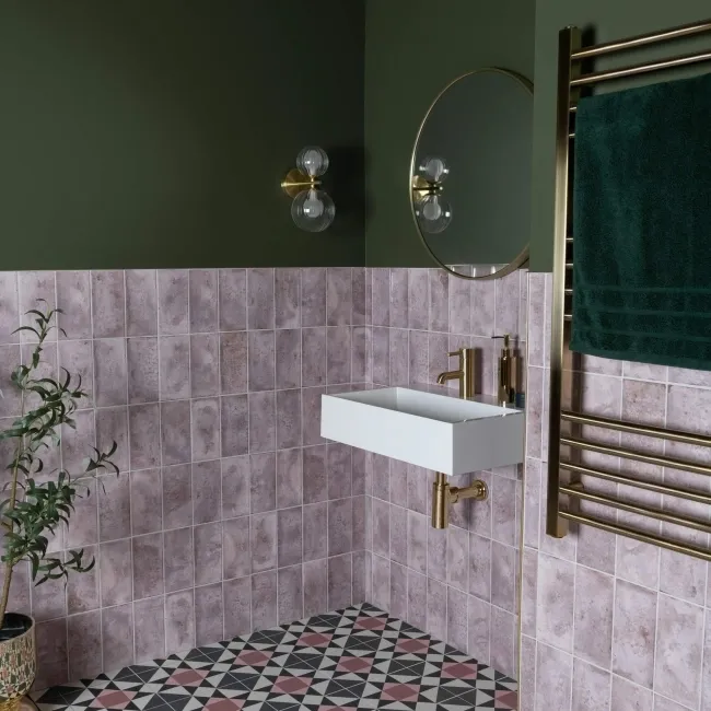 Farringdon Purple Gloss Metro Wall Tiles