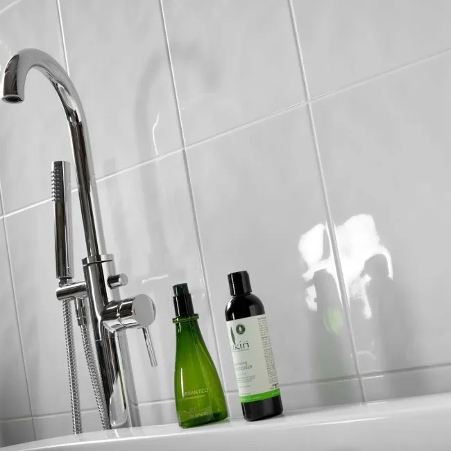 Innocence White Bumpy Gloss Plain Wall Tiles