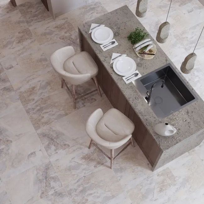 Lockstone Cream Matt Slate Effect Wall And Floor Tiles