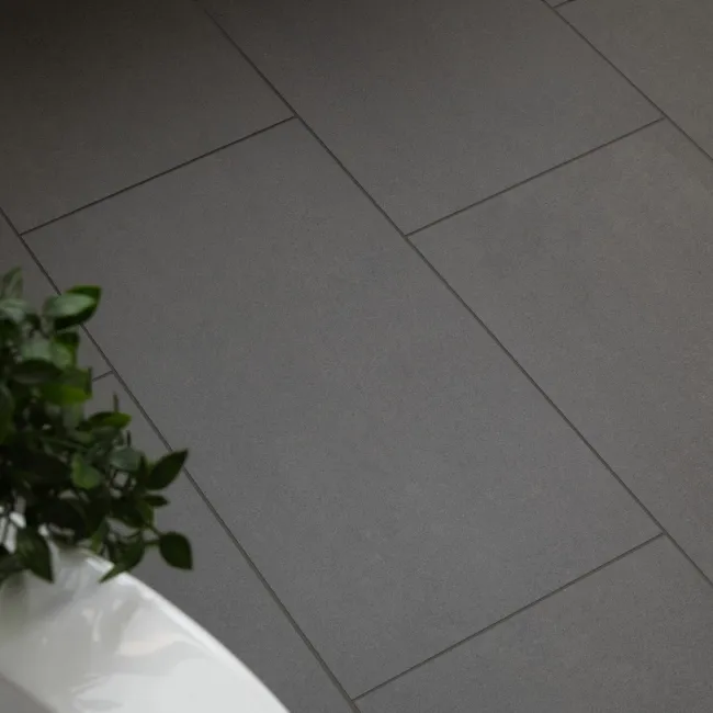 Lounge Matt Dark Grey Stone Effect 300x600 Floor Tiles