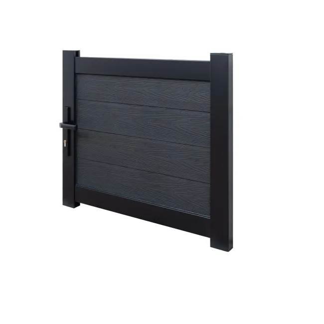 LuxeLine® Black Garden Gate 750x900mm - Standard Handle