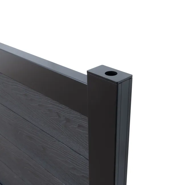 LuxeLine® Black Garden Gate 750x900mm - Standard Handle