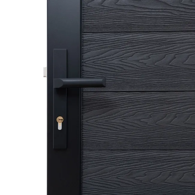 LuxeLine® Black Garden Gate 750x900mm - Standard Handle