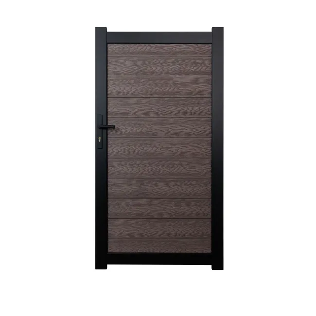 LuxeLine® Walnut Garden Gate 1730x900mm - Standard Handle