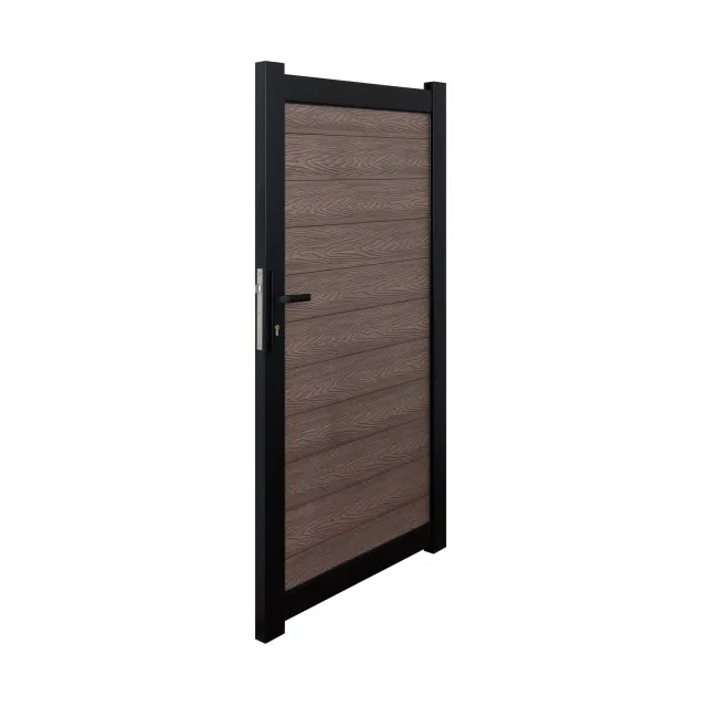 LuxeLine® Walnut Garden Gate 1730x900mm - Standard Handle