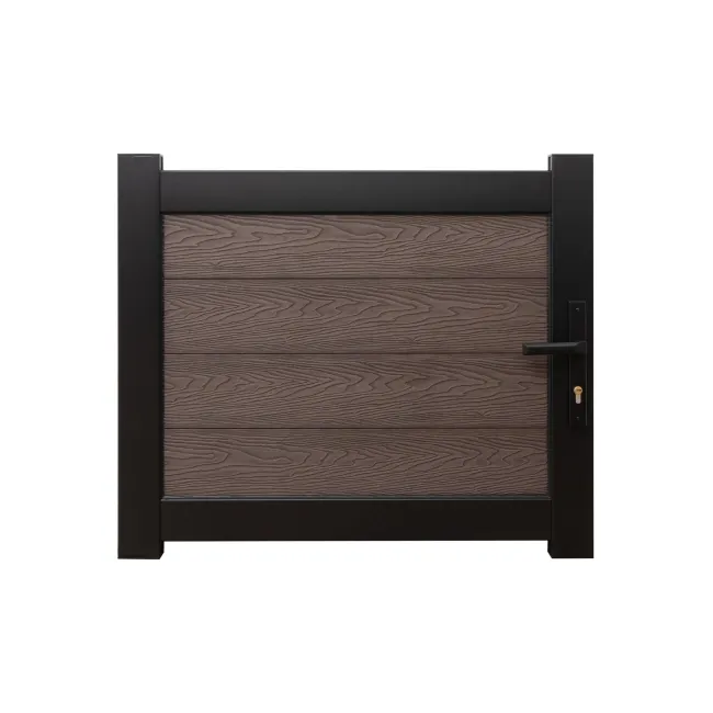LuxeLine® Walnut Garden Gate 750x900mm - Standard Handle