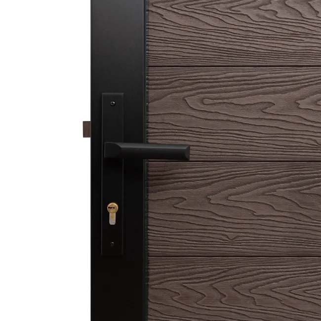 LuxeLine® Walnut Garden Gate 750x900mm - Standard Handle