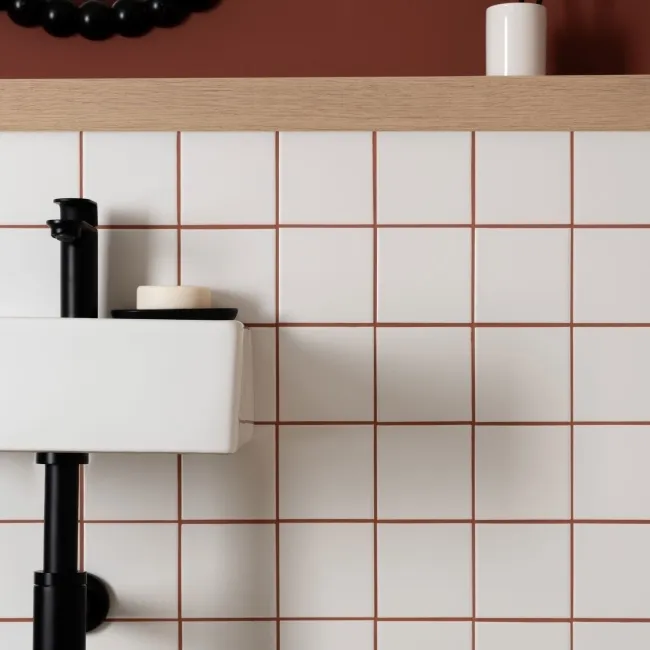 MonoEdge White Matt Ceramic Wall Tiles 100x100