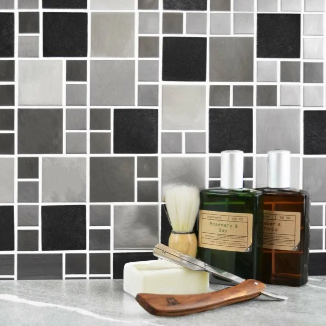 Moonlight Grey Mix Mosaic Wall Tiles