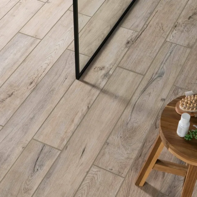 Muniellos Oak Anti-Slip Brown Wood Effect Porcelain Wall and Floor Tiles