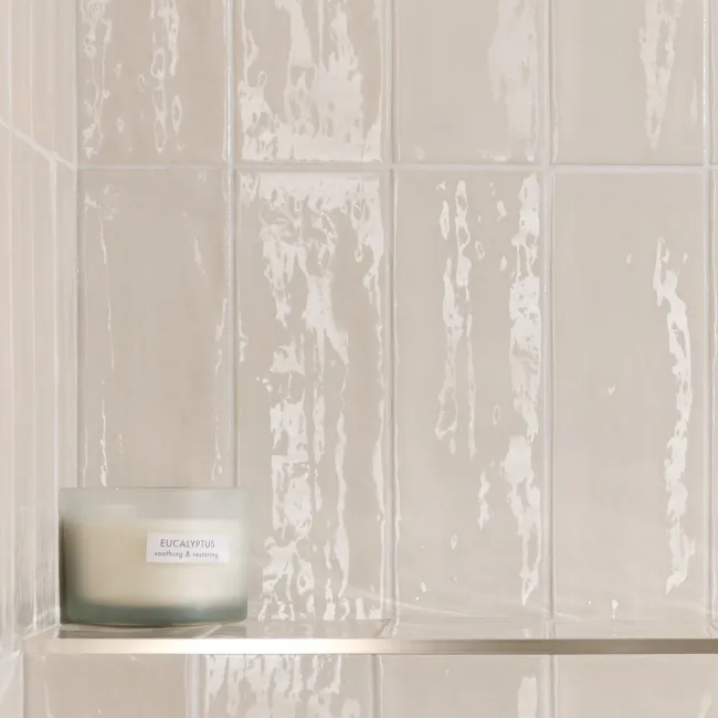 Rustic Almond Gloss Beige Metro Tiles