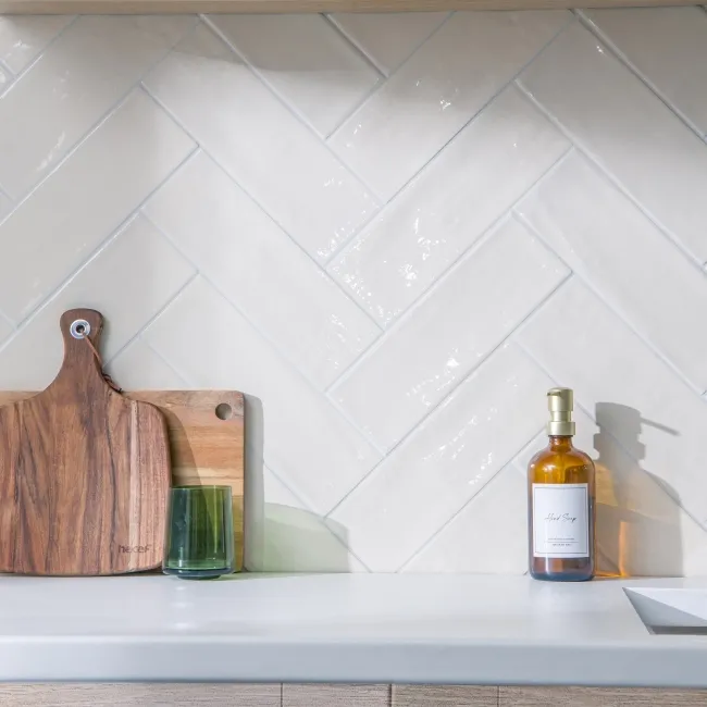 Rustic Cream Ceramic Gloss Metro Tiles