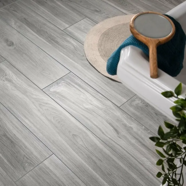 Tiveden Grey Wood Effect Porcelain Floor Tiles