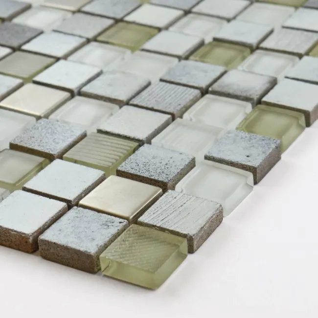 Tephra Dusted Moon Square Mix Mosaic Tiles