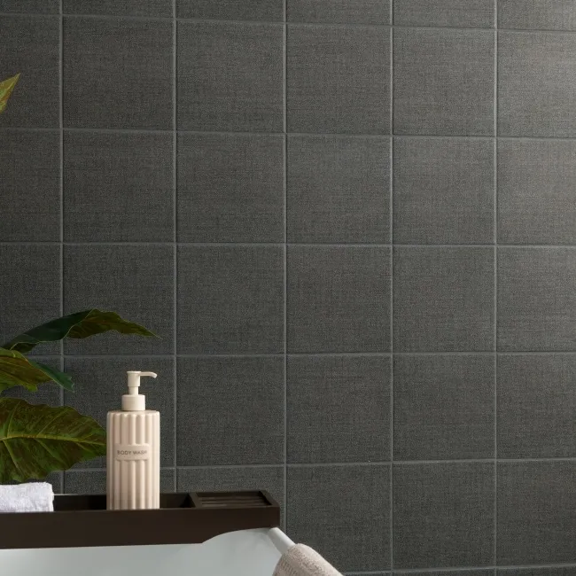 Texxtile Ashen Grey Matt Patterned Wall and Floor Tiles