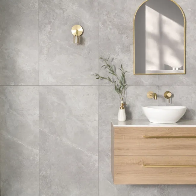 Trepanel Aqua Luxe® Grey Textured Natural Stone Effect Matt SPC Wall Panel 4 Pack (Covers 2.80 SQM)