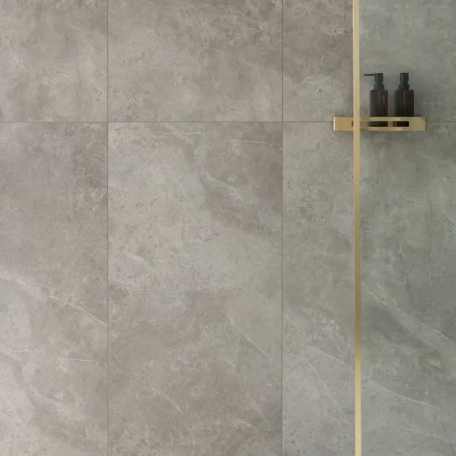 Trepanel Aqua Luxe® Grey Textured Natural Stone Effect Matt SPC Wall Panel 4 Pack (Covers 2.80 SQM)