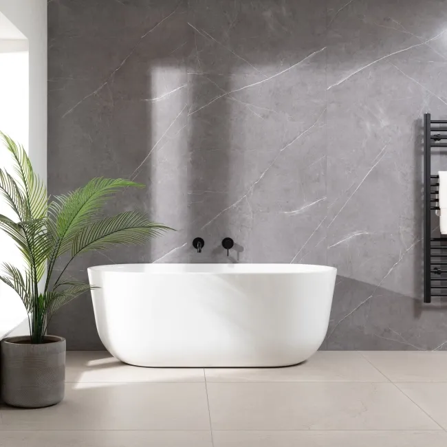 Trepanel Aqua Luxe® Grey Textured Natural Stone Effect Matt SPC XXL Wall Panel