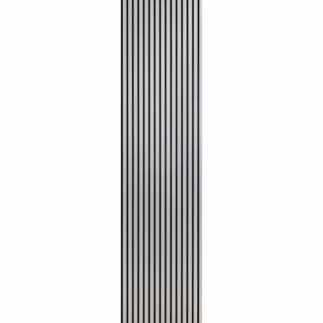 Trepanel Design® Grey Metallic Silver on Black Felt Acoustic Wood Slat Panels