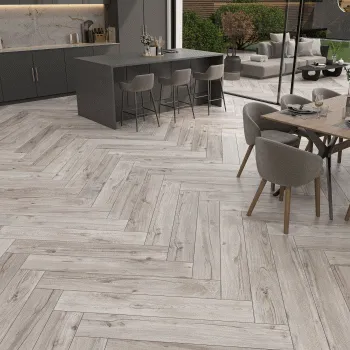 Muniellos Grey Wood Effect Porcelain Floor Tiles 1215x195