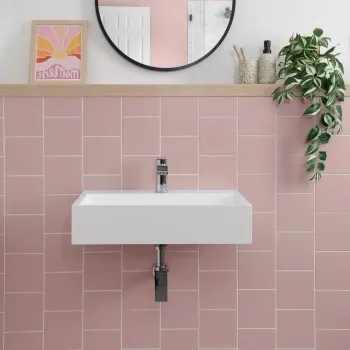 Rico Pink Matt Flat Square Wall Tiles 150x150