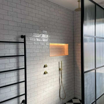 Vena Biana White Mini Bumpy Gloss Marble Effect Metro Wall Tiles