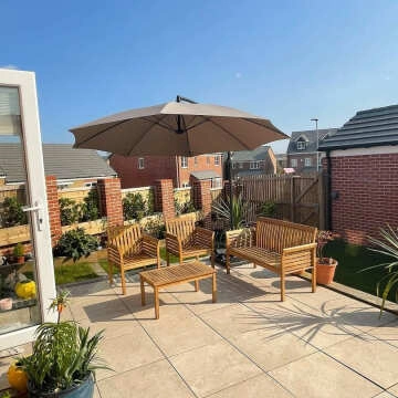 Clifton Bone Beige Stone Effect 20mm Porcelain Paving Slabs