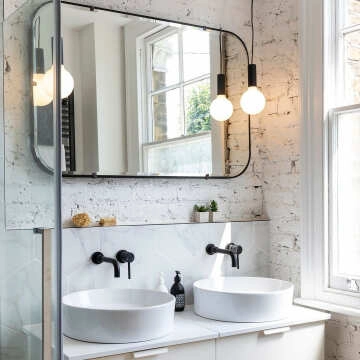 Voronoi White Marble Effect Hexagon Tiles