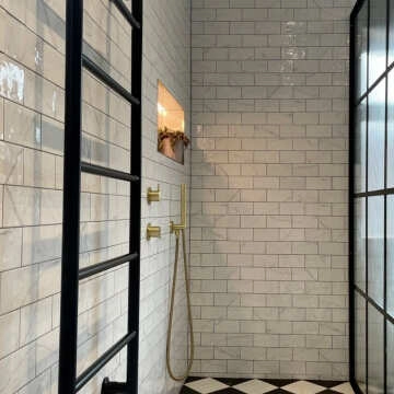 Vena Biana White Mini Bumpy Gloss Marble Effect Metro Wall Tiles