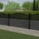 LuxeLine Composite Fence Panel Dark Grey 3ft High - Geometric Decorative Screen with Aluminium Post