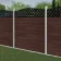 LuxeLine Composite Fence Panel Walnut - Curve Top Lattice Decorative Screen for Own Post