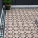 Churchill White & Navy Blue Border Matt Victorian Tiles