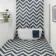 Zebra Blue and White Patterned Matt Striped Wall and Floor Tiles