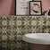 Field Green & Pink Floral Matt Porcelain Wall and Floor Tiles