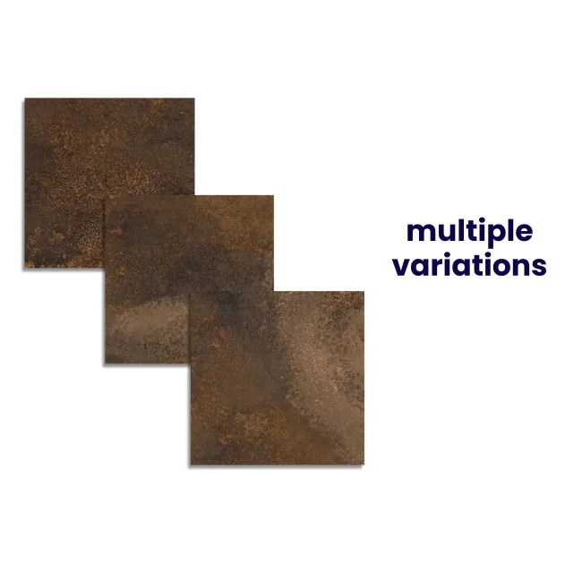 Yuri® Rust 90% Recycled Copper Matt Stone Effect 583x583 Tiles