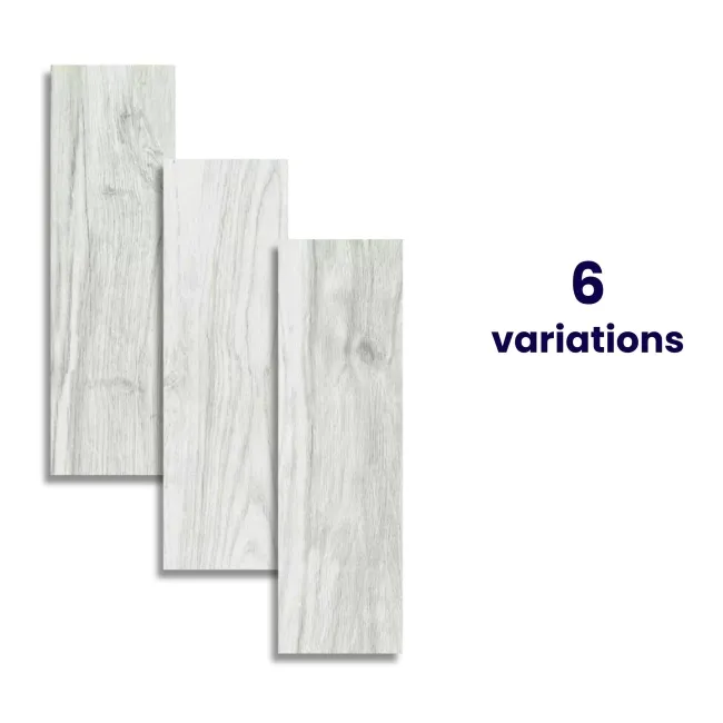 Friston White Oak Wood Effect Porcelain Wall and Floor Tiles