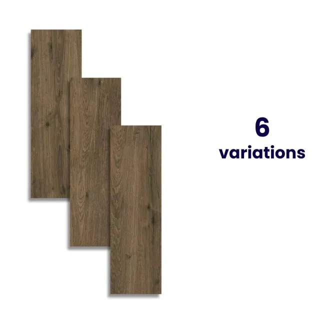 Friston Dark Oak Wood Effect Porcelain Floor Tiles