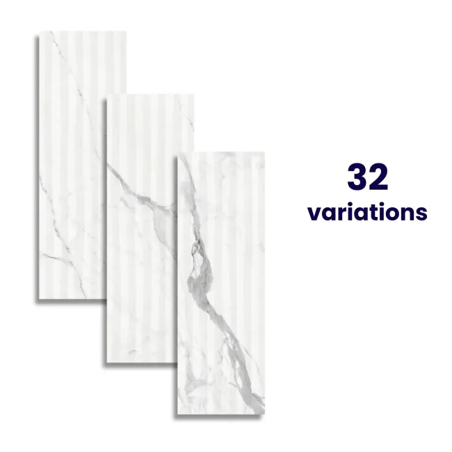 Elysian Calacatta White Vein Matt Marble Effect Decor Wall Tiles