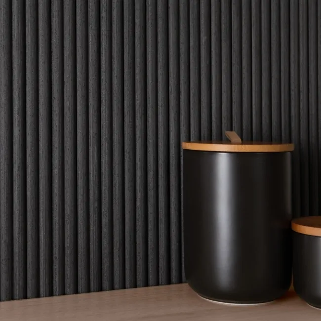 Trepanel Flex® Noir Black Flexible Wood Panels 1200x600