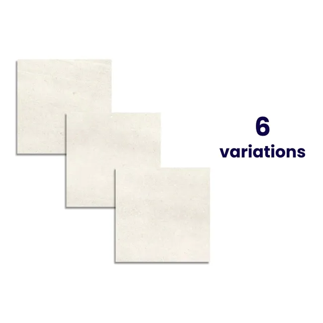 Serenity White Rectified Matt Stone Effect Tile 600x600