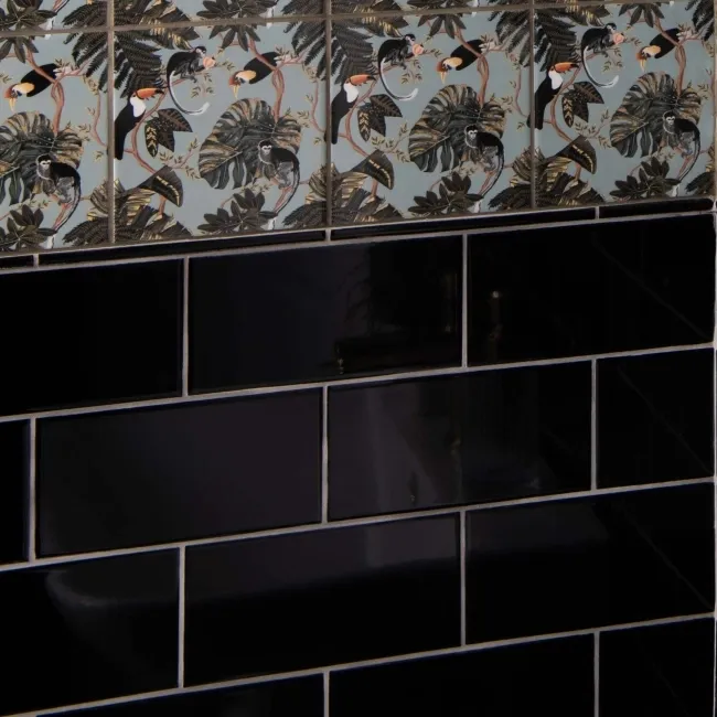 Blackfriars Gloss Flat Black Metro Tiles