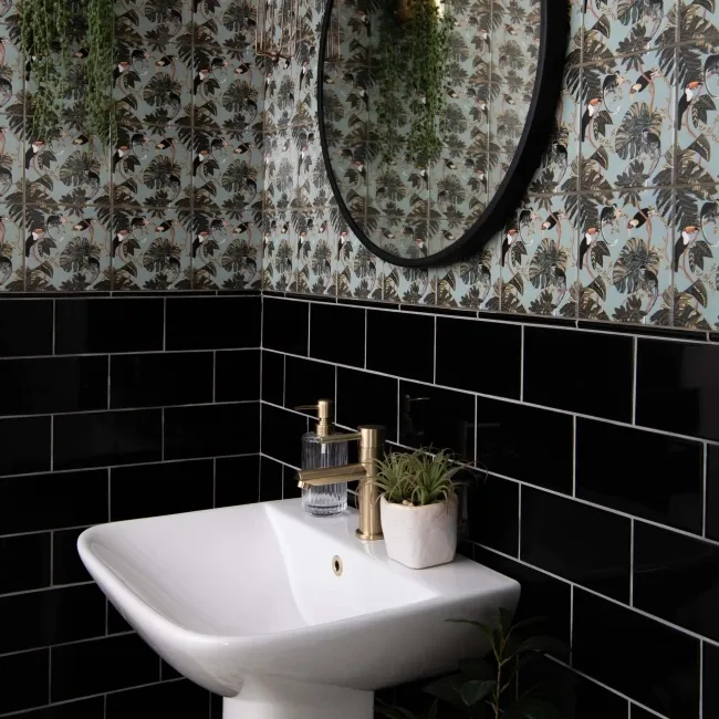 Blackfriars Gloss Flat Black Metro Tiles