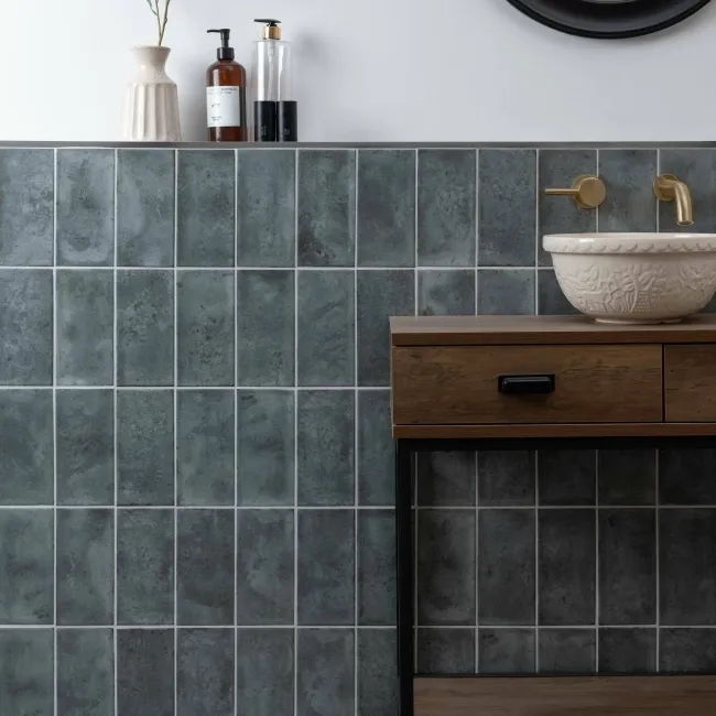 Farringdon Green Gloss Metro Wall Tiles