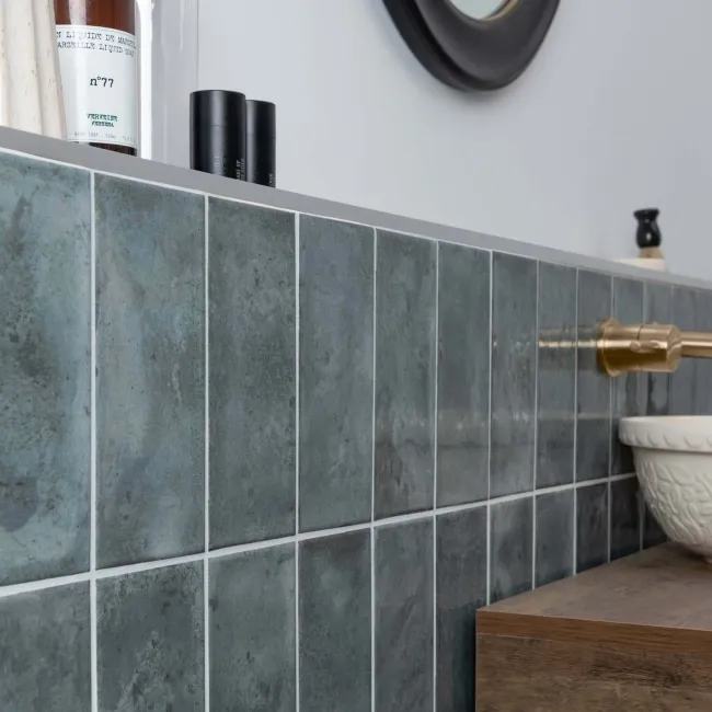 Farringdon Green Gloss Metro Wall Tiles