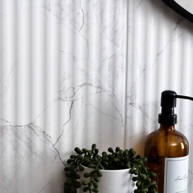 Clovelly White Decor Carrara Marble Effect Matt Wall Tiles