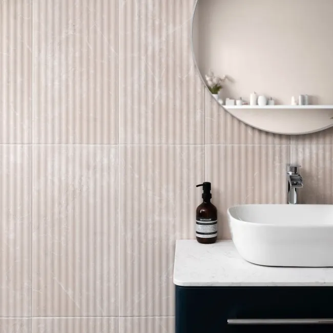 Clovelly White Decor Marble Effect Matt Wall Tiles
